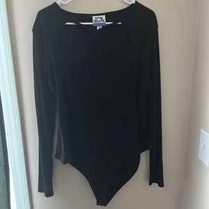 Future Collective black bodysuit. Cutout design on top